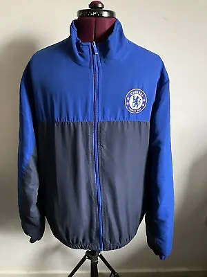 Chelsea Football Club Jacket Training Top Blue Official Merchandise Mens Medium • £9.99