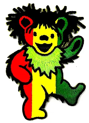 Grateful Dead Rasta Bear Embroidered SYF Rock Iron On Patch • $5.74