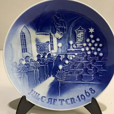 Bing Grondahl Collector Plate B G Christmas In Church 1968 Vintage • $7.55