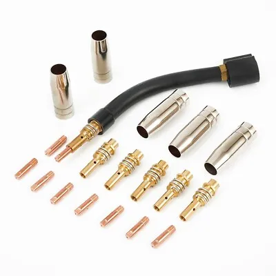 Premium 21PCS Mig Mag Welding Torch MB15AK Contact Tip Holder Gas Nozzle Kit • £26.04