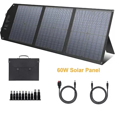 60W Foldable Solar Panel Charger DC Outlet Powkey • $69.99