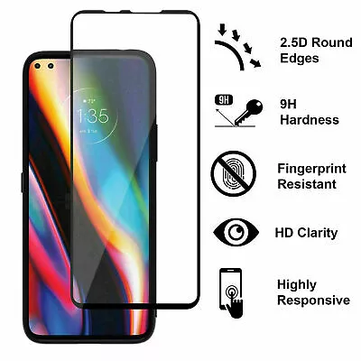 For Motorola Moto G 5G Plus/One 5G UW Full Cover Tempered Glass Screen Protector • $4.59