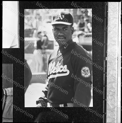 Geronimo Berroa Oakland Athletics Medium Frame Negative - Jim Rowe Archive V922 • $10