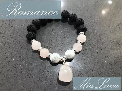 $25 • Buy Fine Functional Aromatherapy Diffuser Bracelet Romance With Rose Quartz Drop
