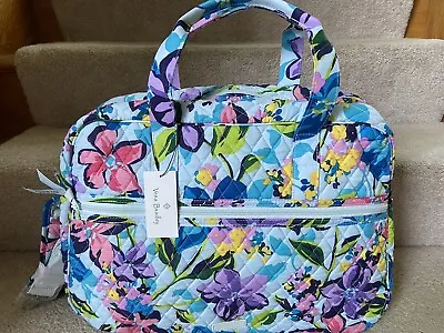 Vera Bradley Medium Traveler Bag Marian Floral NWT! Blue Luggage Weekender • $89.99