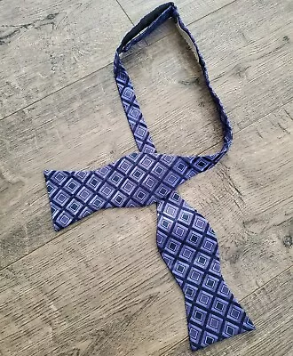 MICHAEL KORS Adjustable Silk Bow Tie. Purple Diamond Print  • $14.50