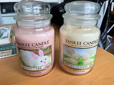 Yankee Candle BUNNY CAKE & White Chocolate Bunnies Large Jars 2014 • £65