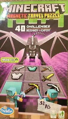 Minecraft Magnetic Travel Puzzle - Thinkfun 40 Challenges • $17.88