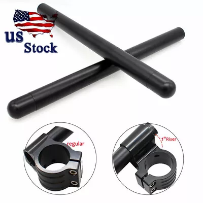 Aluminum Motorbike Black 7/8  Vortex Clip On Ons Handle Bars Handlebar Tube • $34.19