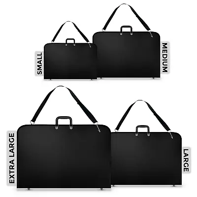 Art Work Picture Painting Folder Bag Water Proof Portfolio Design Black 4 Sizes • £22.85