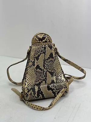 Vintage Sharif Snakeskin Small Snake Head Shaped Purse • $24.99