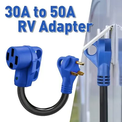 $21.99 • Buy 12  Male 3-Prong Plug To 50 AMP Female RV Generator Power Adapter 30AMP US EXE