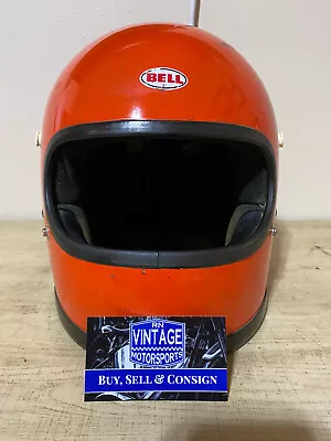 Vintage Bell Star Bell-TopTex Size 7 3/8 Full Coverage Helmet Orange - Used . • $399