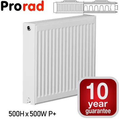 £48.98 • Buy Compact Convector Radiators Type 11 21 22 400,500,600,700mm High Central Heating