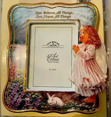 Van Hygan & Smythe Porcelain Photo Frame Love Believes All Things # 75564   MF • $30