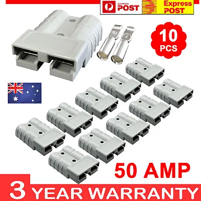 $12.50 • Buy 10x Anderson Style Plug Connectors 50 AMP 6AWG 12-24V DC Power Tool