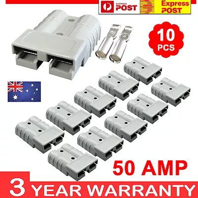 $10.45 • Buy 10x Anderson Style Plug Connectors 50 AMP 6AWG 12-24V DC Power Tool