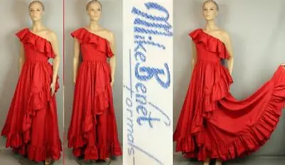 Vtg MIKE BENET Formals Evening Ball Gown Salsa Dance Prom Pageant Dress 10 • $175
