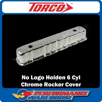 No Logo Holden 6 Cyl 161 179 186 202 Red Blue Motor Chrome Steel Rocker Cover • $89.95