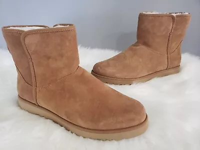 NEW Size 12 Women UGG Cory Classic Boots Brown Chestnut Suede Slip On House Shoe • $86.24