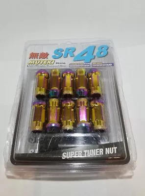 12x1.5 Muteki SR48 Extended Open Ended Forge Steel Lug Set 20pc W/key Neo Chrome • $59.95