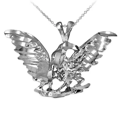 10K White Gold Raven DC Pendant Necklace • $119.99