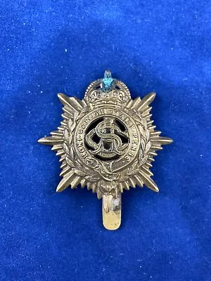 GEORGE V GILT METAL MILITARY  Honi Soit Qui Mal Y Pense    CAP BADGE • £10