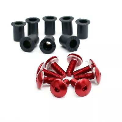 Red Motorcycle Windscreen Bolts Screws 8pcs For Yamaha YZF R3 R15 V3 19-23 22 • $17.95