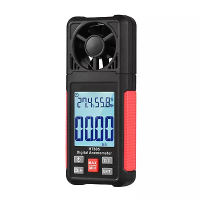 Handheld Anemometer Wind Speed Meter Measures Wind Speed Temperature Humidity • $20.89