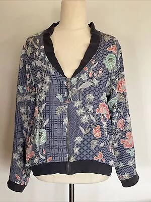 Womens Tigerlily Floral Flower Zip Up Jacket Size 10 • $39.95