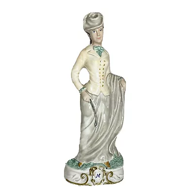 Vintage Italian CAPODIMONTE Figurine 13   Victorian Equestrian Woman • $49.99