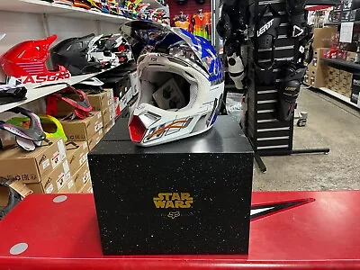 $850 • Buy Fox Racing V3 Helmet R2-d2 Star  Limited Edition Helmet Chrome Large 17693-010-l