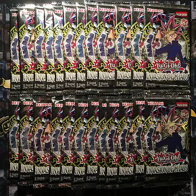 24 X YuGiOh! Invasion Of Chaos Booster Packs - NEW + Storage Box Or Tin! • £59.50