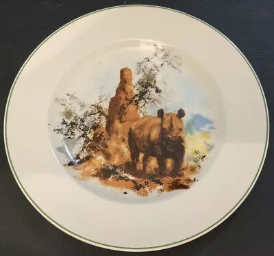 Rhinoceros David Shepherd World Wildlife Fund Wedgwood Bone China Plate • £10