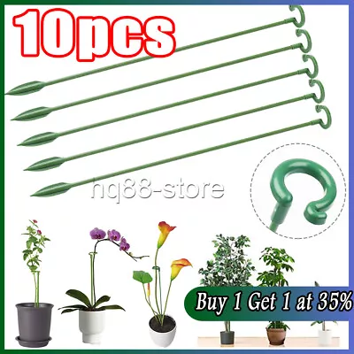 10x Plant Support Set Flower Plant Stakes Sticks For Single Stem Plants Garden • £3.50