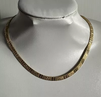 Gold Tone Egyptian Style Collar Necklace 45cm • £7.50