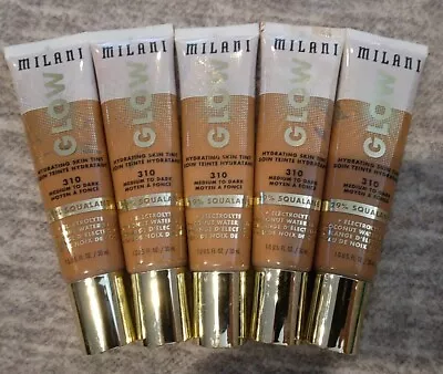 5 Pack Milani Glow Hydrating Skin Tint 1.0fl Oz Color 310 Medium To Dark • $20