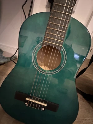 £10 • Buy Stretton Payne Children's Acoustic Guitar - Green