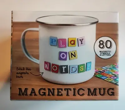 Play On Words Childrens Magnetic Mug BNIB UNUSED NEW • £2.99