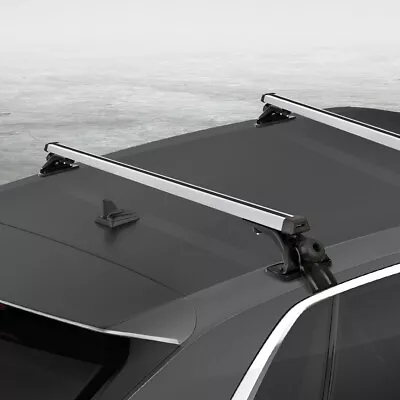 Universal Car Roof Racks Pod Aluminium Cross Bars Brackets 145cm Silver • $83.06