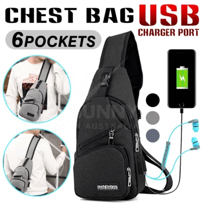 $16.95 • Buy Mens Chest Bag Shoulder Backpack Man Sling Cross Body Satchel Travel Bag