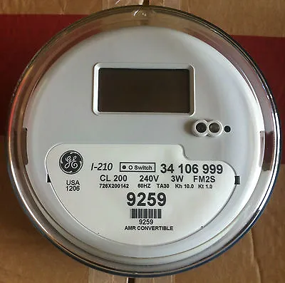 General Electric (ge) - Watthour Meter (kwh) Model I-210 240 Volts 200a Fm2s • $28.99