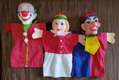 $12 • Buy Three Vintage Rubber Head Mr. Rogers Neighborhood Hand Puppets