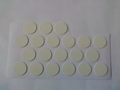 20 PVC SELF ADHESIVE STICK ON FURNITURE STICKER SCREW COVERS CAPS 13mm Ivory • £2.09