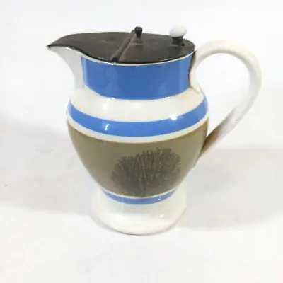  Antique English Mochaware Syrup Pitcher • $187