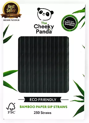 250 The Cheeky Panda Bamboo Paper Cocktail Straws Cocktail Drinking Straws • £7.59