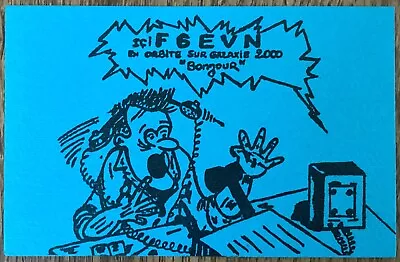 QSL Card - Pau France Garges Guy F6EVN 1987 Cartoon Postcard • $5