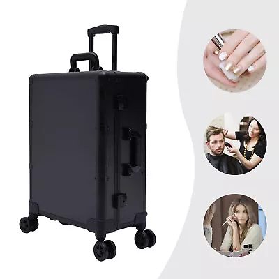 Pro Rolling Makeup Case Travel Cosmetic Trolley Organizer With LED Light Mirror • $180.50