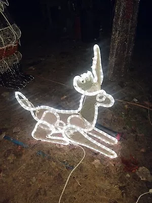 Vintage Avon Deer Outdoor Christmas Metal Mesh And Rope Lights • $39.99