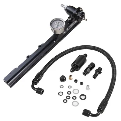 Fuel Pressure Regulator Gauge Rail Line Kit For B-Series B16 B18 B20 Si LS GSR  • $74.98